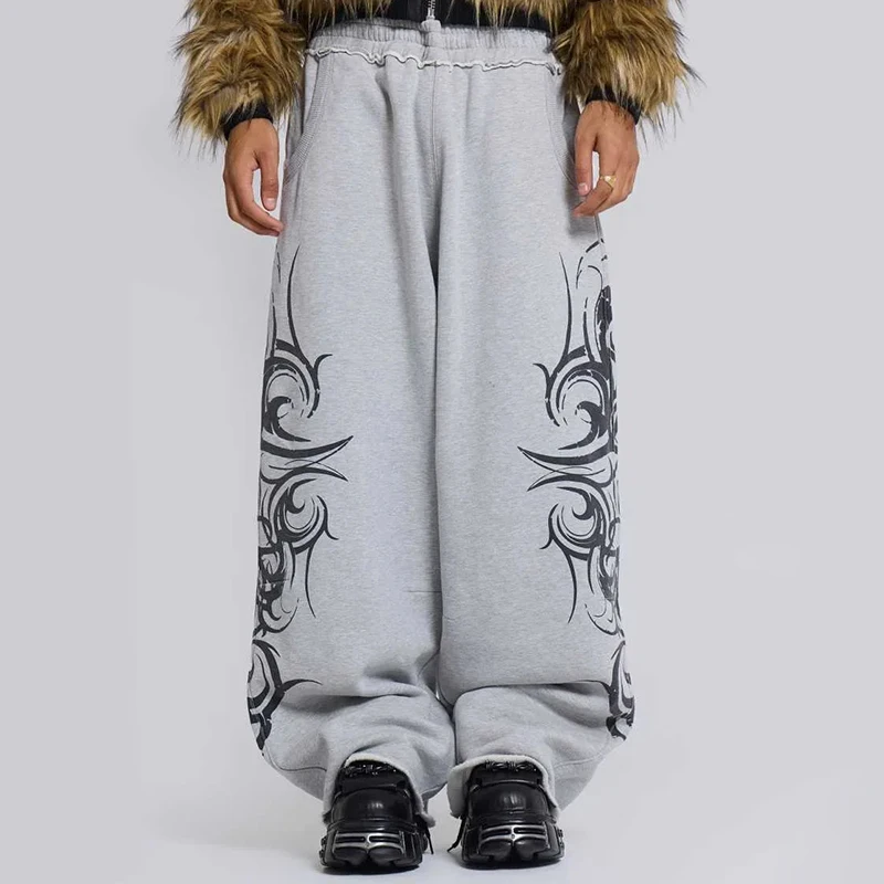 موضة Harajuku مخطط Sweatpants الرجال النساء فضفاض سراويل للجري الرجعية عادية مريحة دائم التدريب في الهواء الطلق تشغيل بانت