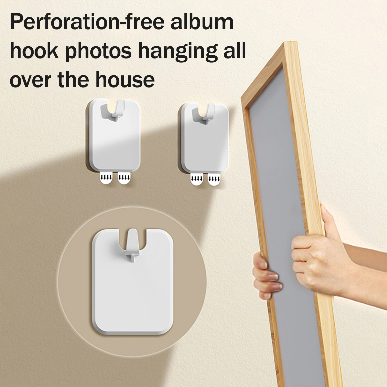 10Pcs Wall Hooks Invisible Nail Hanging Seamless Nails Wall Pictures Photo Hanger Frame Hanger Painting Wall Hook Nail Furniture