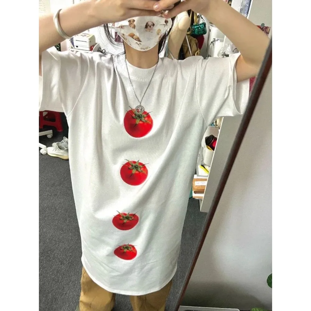 T-shirt Long d'été Harajuku Faion Dr Women One Cleanfit H 00%, tissu en lin, autre matériau 00%