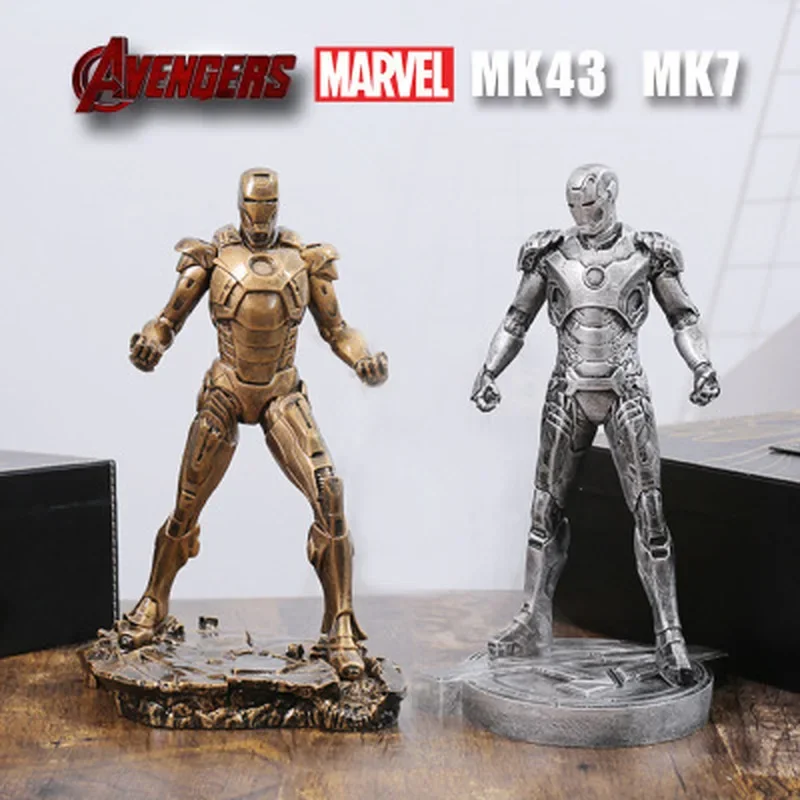 

Marvel Infinity War Iron Man Figure Doll With Ring Demolition Table Glowing Toy Robot Model Toys For Kid Birthday Gifts