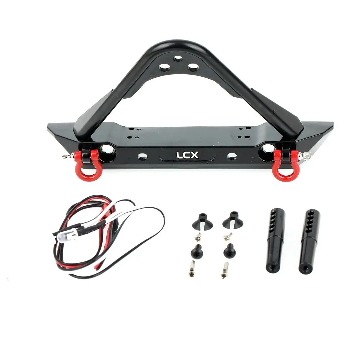 

LCX Racing 1/10 RC Crawler Aluminum Front Bumper for TRX4 TRX6 SCX10 II III PRO Gen8 Gen9 Upgrades Parts Accessories