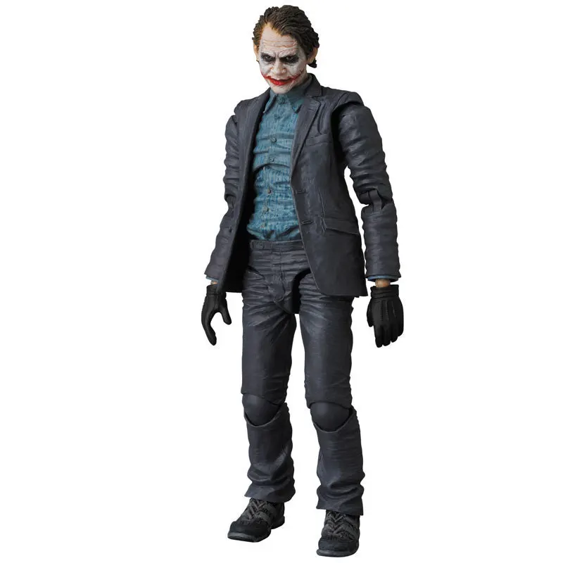 Mafex 015 Joker Heath Ledger Dark Knight Batman Movable Articulated Model SHF Collectible Model Children's Toys Halloween Gifts