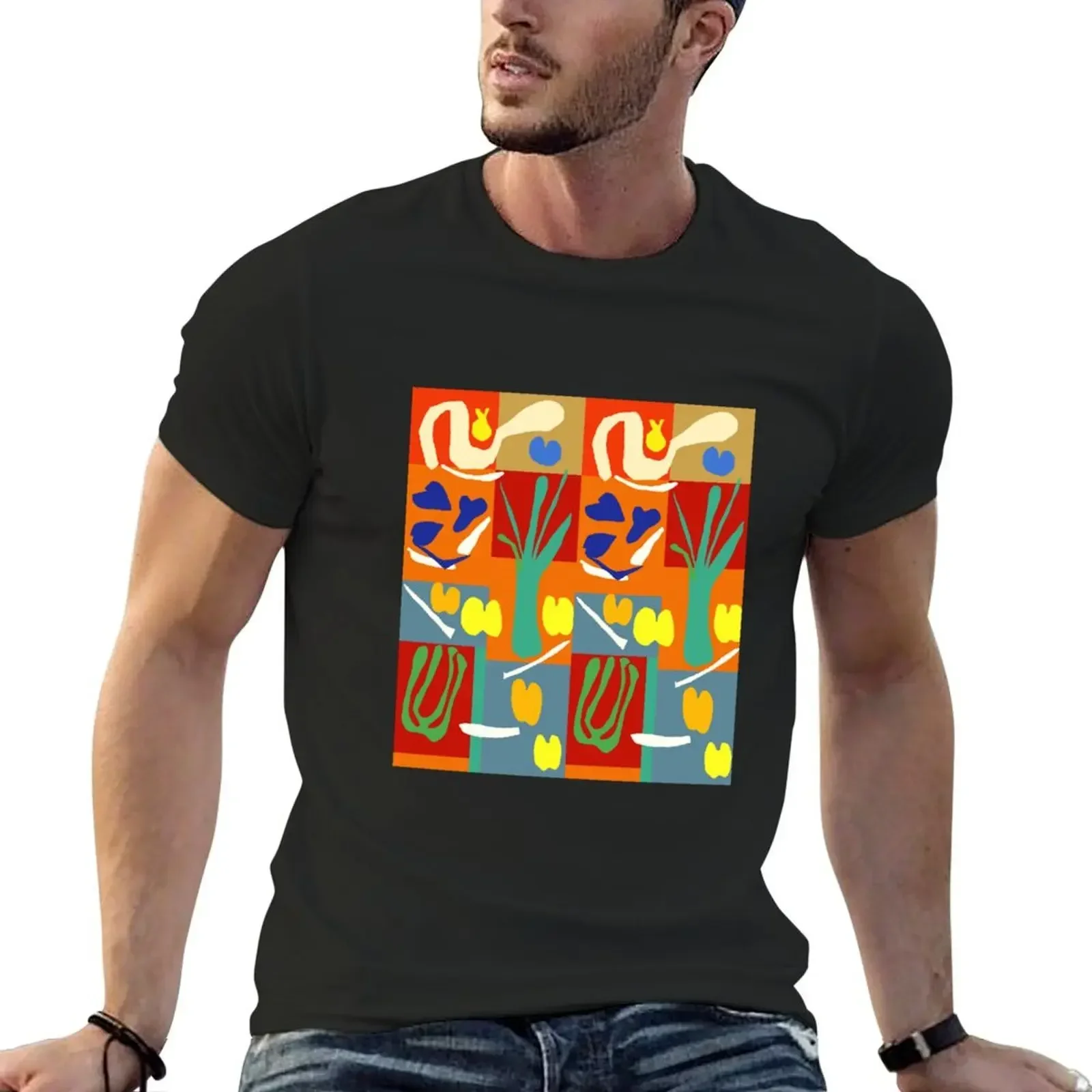 

Matisse Inspired Colorful Collage #2 T-Shirt basketball graphic tees tees street wear blacks fitted t shirts for men