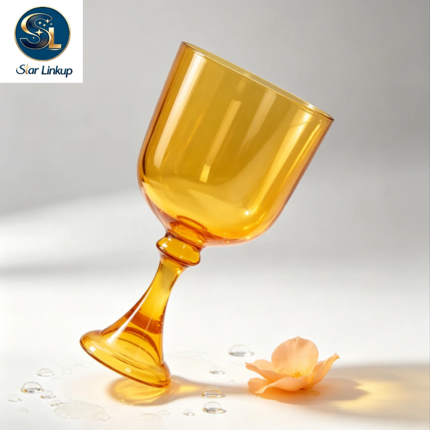 STAR LINKUP 5‑6.5 Inch Transparent Yellow Quartz Crystal Chalice Singing Bowl 432Hz/440Hz Note Sound Healing Chakra Balancing Yoga Meditation Sound Bath Percussion Instrument With Mallet