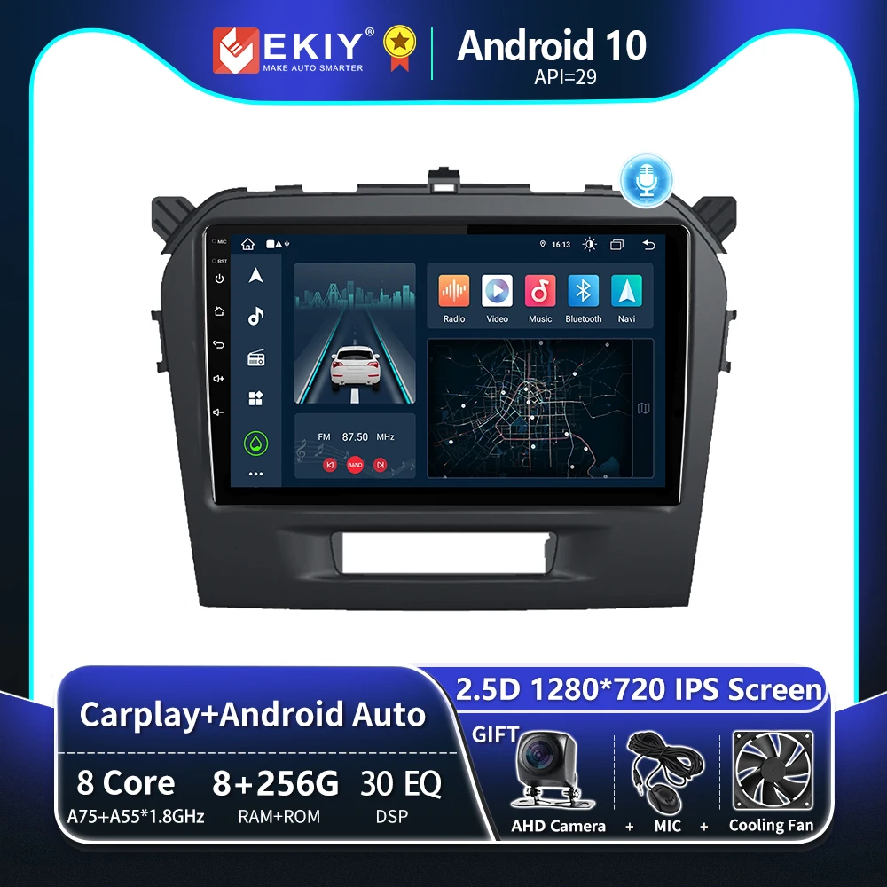 

EKIY T8 Android For Suzuki Vitara 2015 2016 2017 2018 2019 Car Radio Multimedia Navigation GPS CarPlay Auto DVD Head Unit Stereo