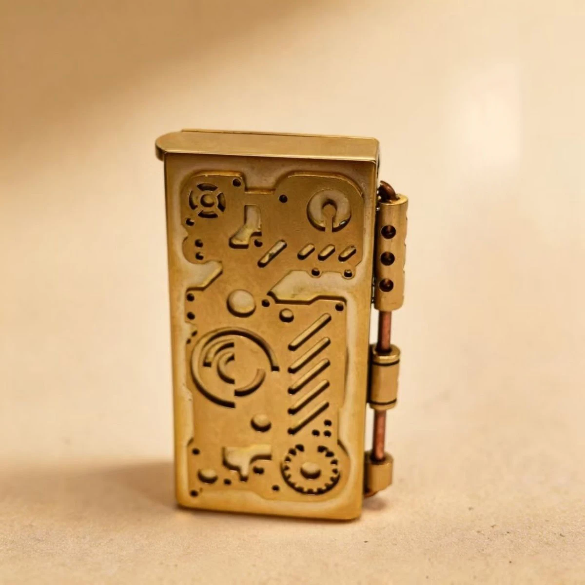 New Steampunk Trench Lighter Handmade Mechanical Vintage Kerosenes Lighter Brass Gear Unique Cool Refillable Windproof Lighter