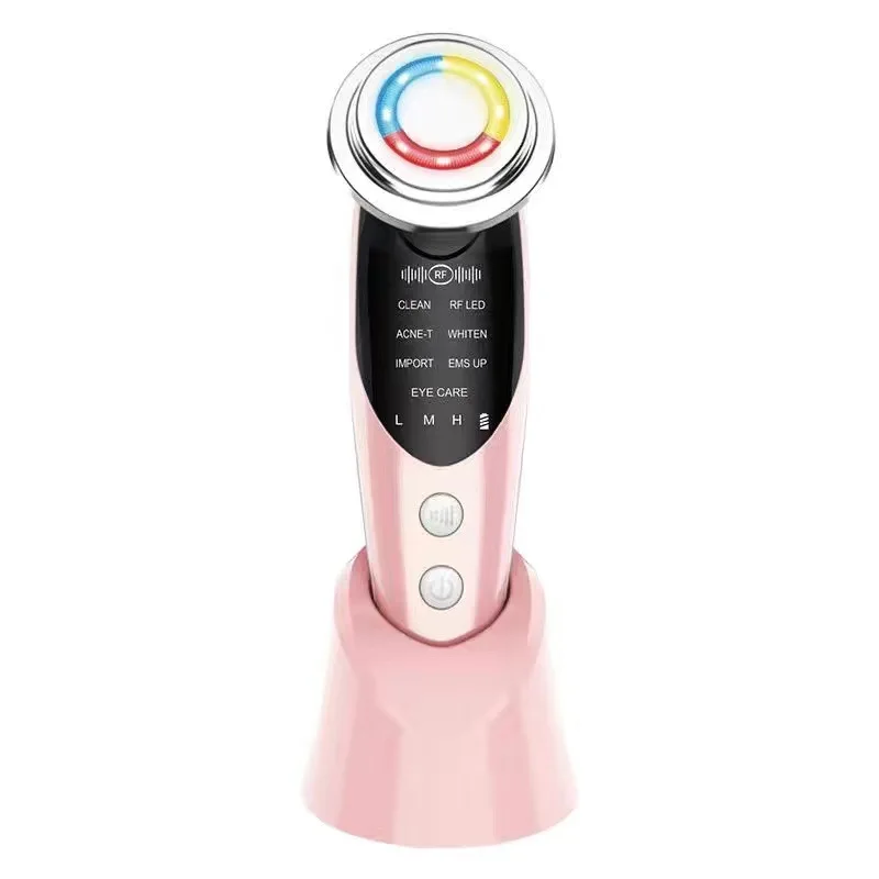 Skin Care 7 In 1 Ems Face Lifting Led Light Therapy Skin Rejuvenation Face Massager RF Beauty Device Facial Machine