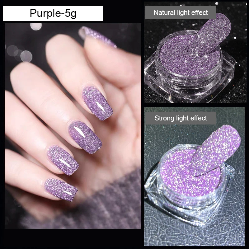 1Box Crystal Shattered Diamond Magic Mirror Sequins Nail Shining Mirror Flour Hyper Flash Sequin Nail Art Nail Decoration DIY