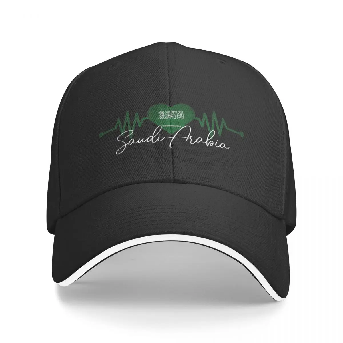 Classic Saudi Arabia Heart Golf Cap Unisex Snapback Cap National Day Daily Golf Caps Hat