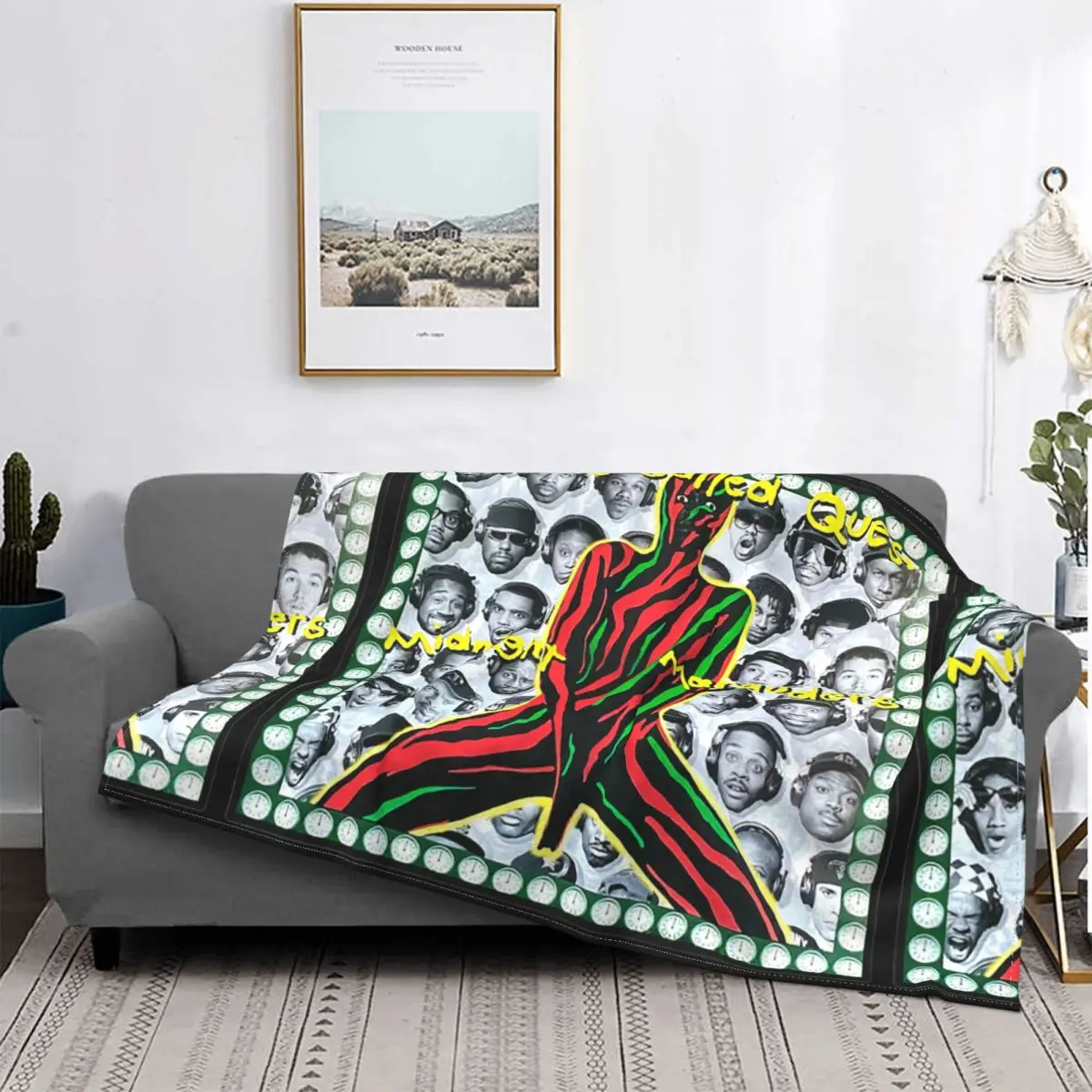 

ATCQ A Tribe Called Quest Hip Hop Knitted Blanket Coral Fleece Plush Ultra-Soft Throw Blankets for Car Sofa Couch Bed Rug