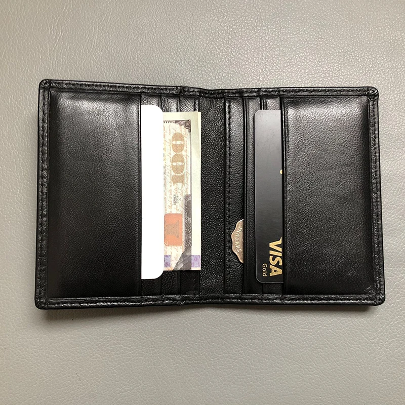 Mini Credit Card Wallet ID Window Holder Men's Small Thin Sleeve Short Coin Purse Women Front Pocket RFID Blocking License Bag
