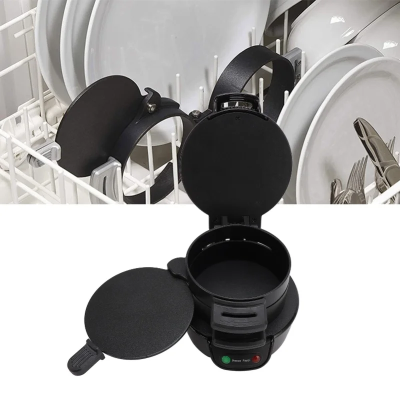 

3 In 1 Breakfast Maker Hamburger Sandwich Steak Cooker For Home Automatic Temperature Control Dishwasher Safe Black