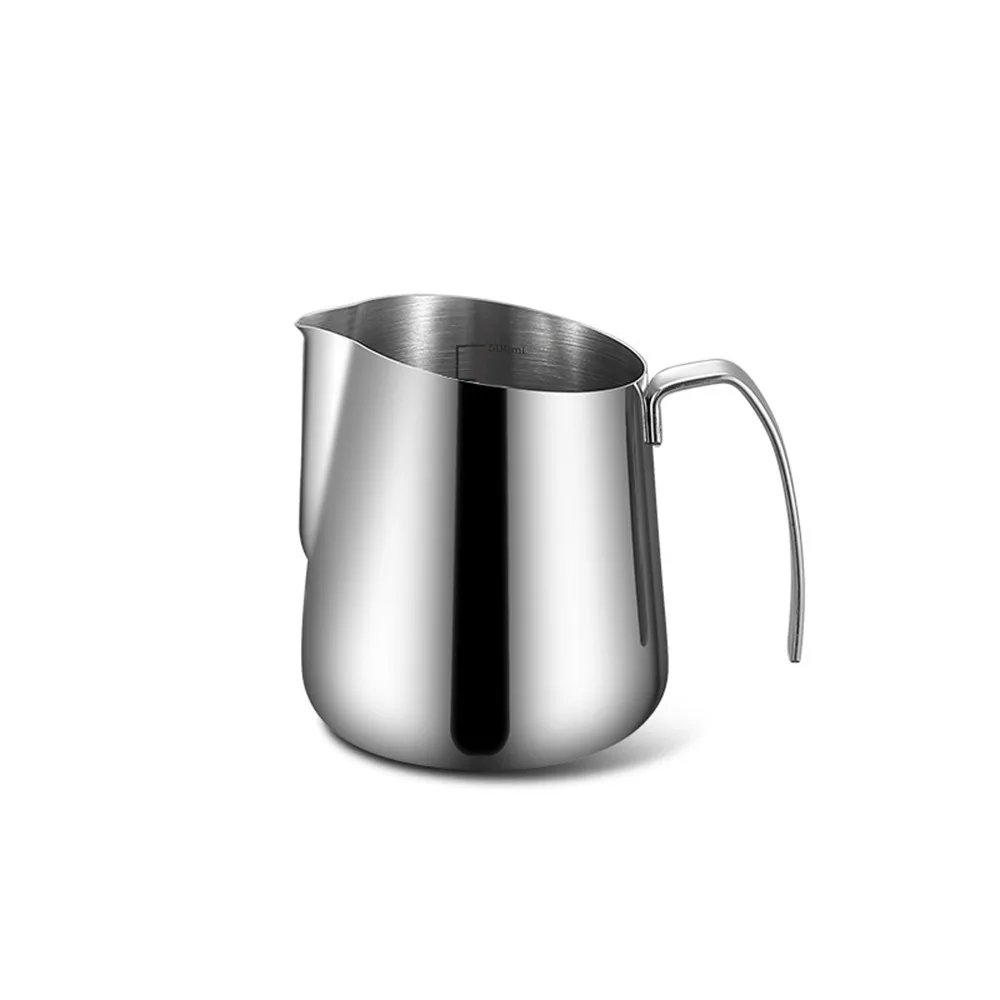 

Stainless Steel Milk Frothing Pitcher 500/750ml Clear Scale Latte Art Jug V-Mouth Design Long Rounded Spout