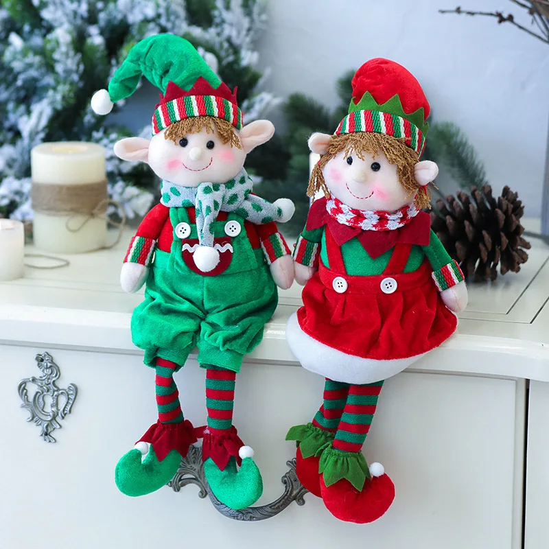 

33/48cm Elf Dolls Plush Toys Christmas Ornament Gifts Home Decoration Elves Doll Child Gift Party Home Decor New Year Xmas 2023