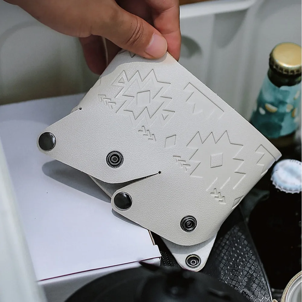 PU Leather Fuel Cylinder Storage Bag Shock-Absorbing White Gas Tank Protective Case Fuel Cylinder Protective Cover