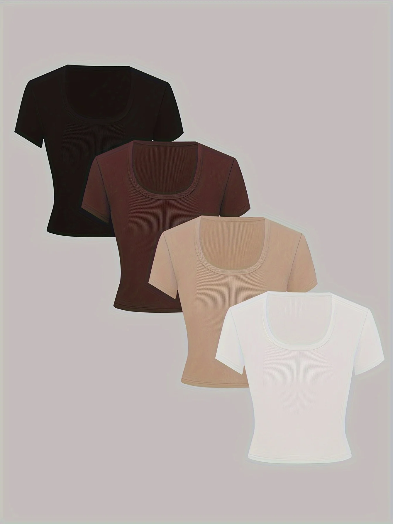 

Women's four-piece casual T-shirt tops
