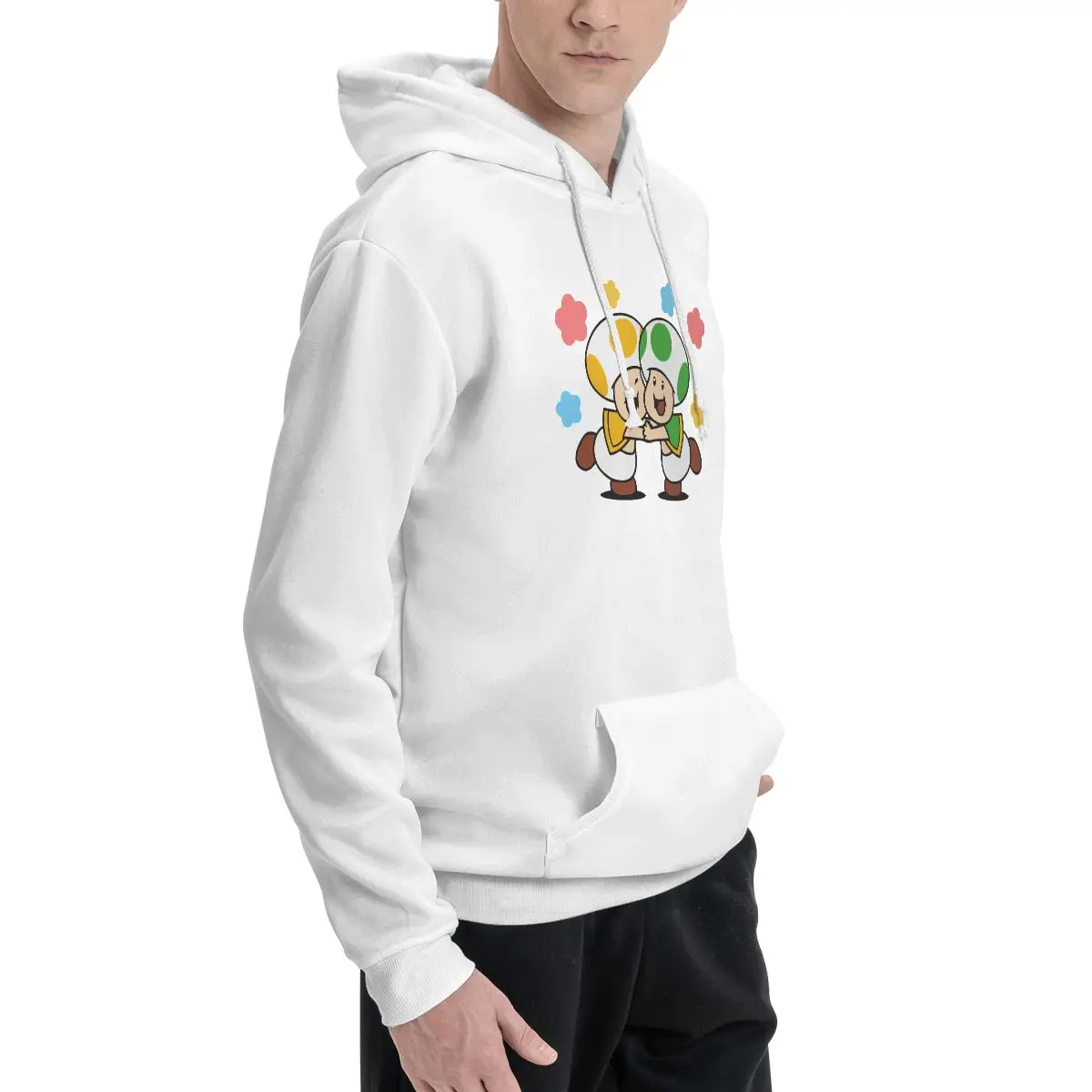 مذهلة هوديس رقيقة بلوزة من الصوف رجل سوبر ماريوس الأخضر العلجوم والأصفر العلجوم قمصان سويت شيرت بقلنسوة الأصلي هوديي قميص