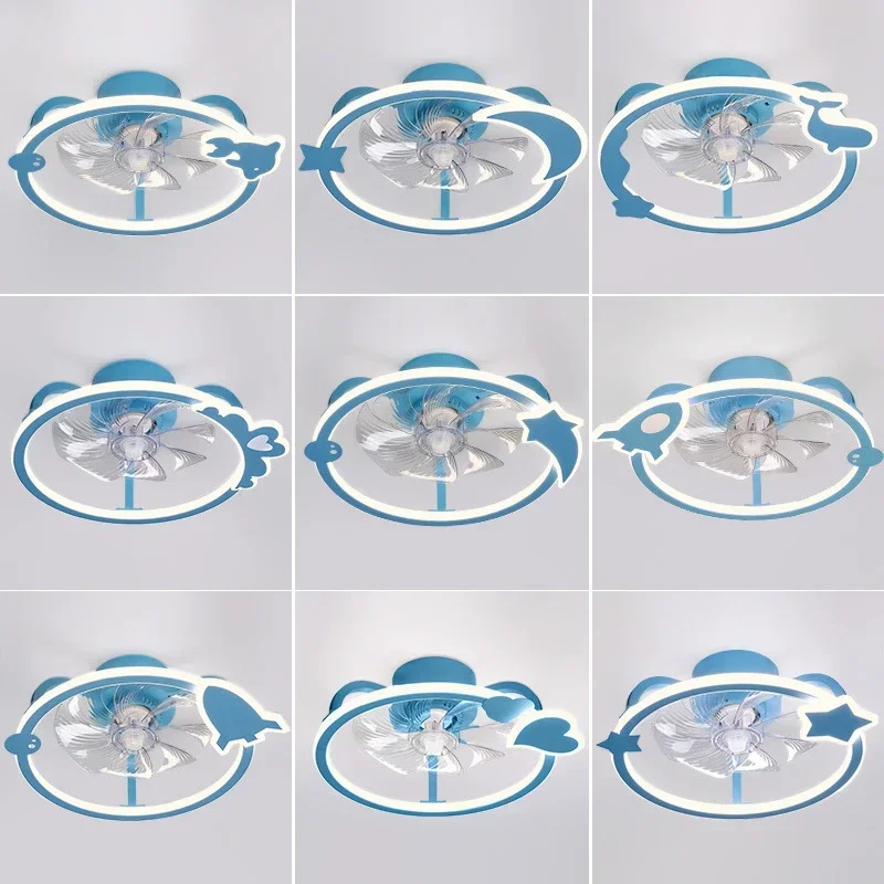 

Скандинавский минималистичный потолочный вентилятор для детской комнаты, светильник для спальни, столовой, гостиной для мальчиков и девочек, светодиодный электрический вентилятор, лампа, люстра