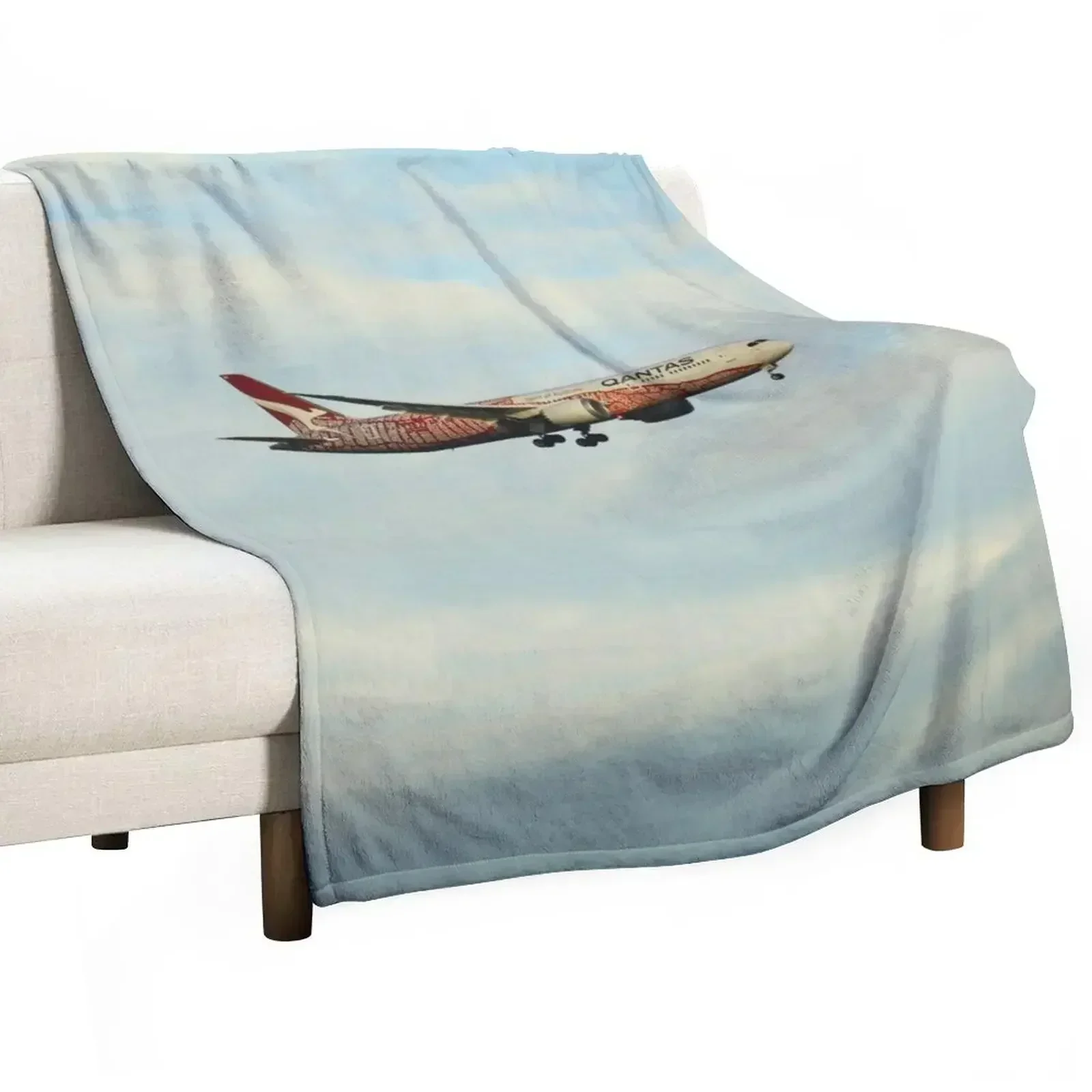 

Qantas dreaming of flight Throw Blanket blankets ands for winter Baby Furry Blankets