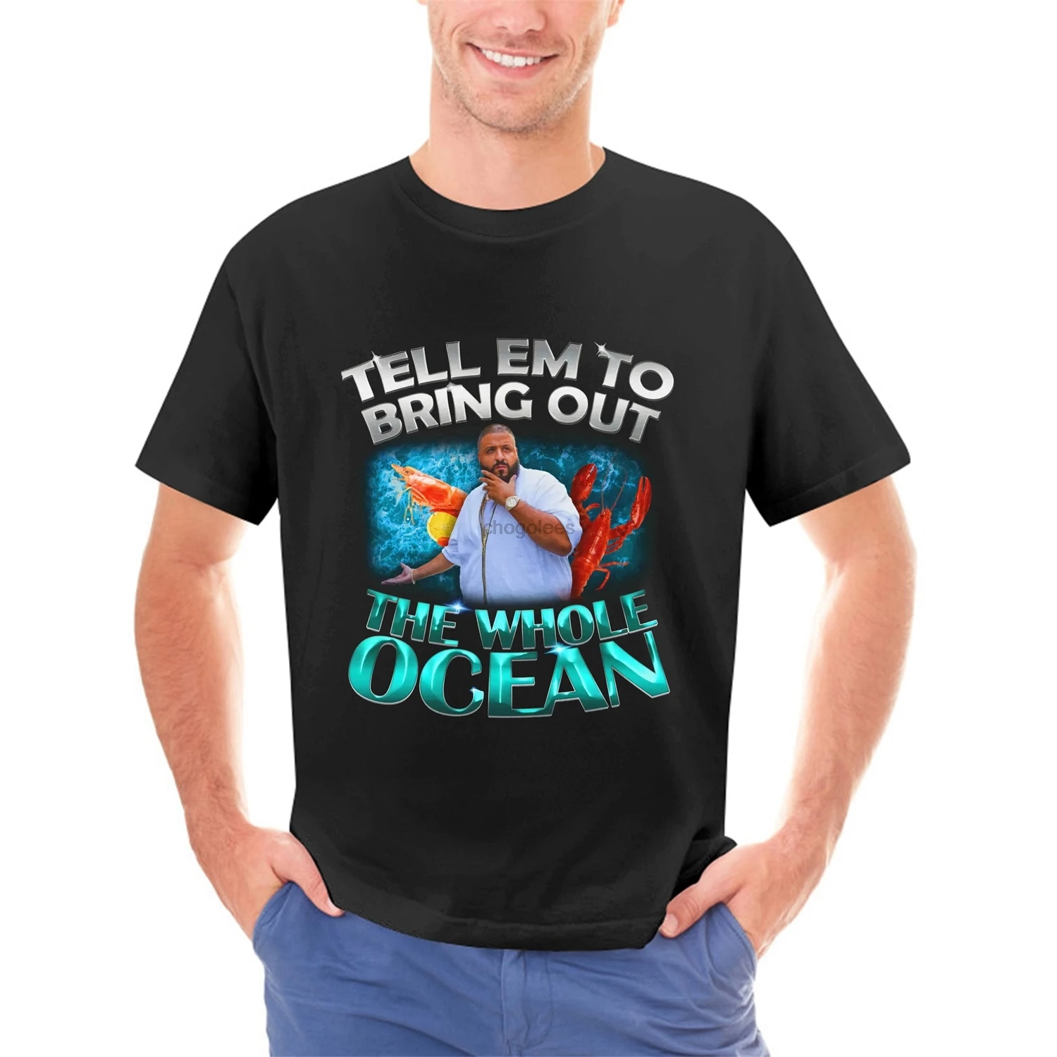 Tell Em To Bring Out The Whole Ocean Shirt  Angry Fridge Merch Dj Khaled Funny Meme Joke T Shirt Unisex Cotton Tee Dj Khaled Hoo