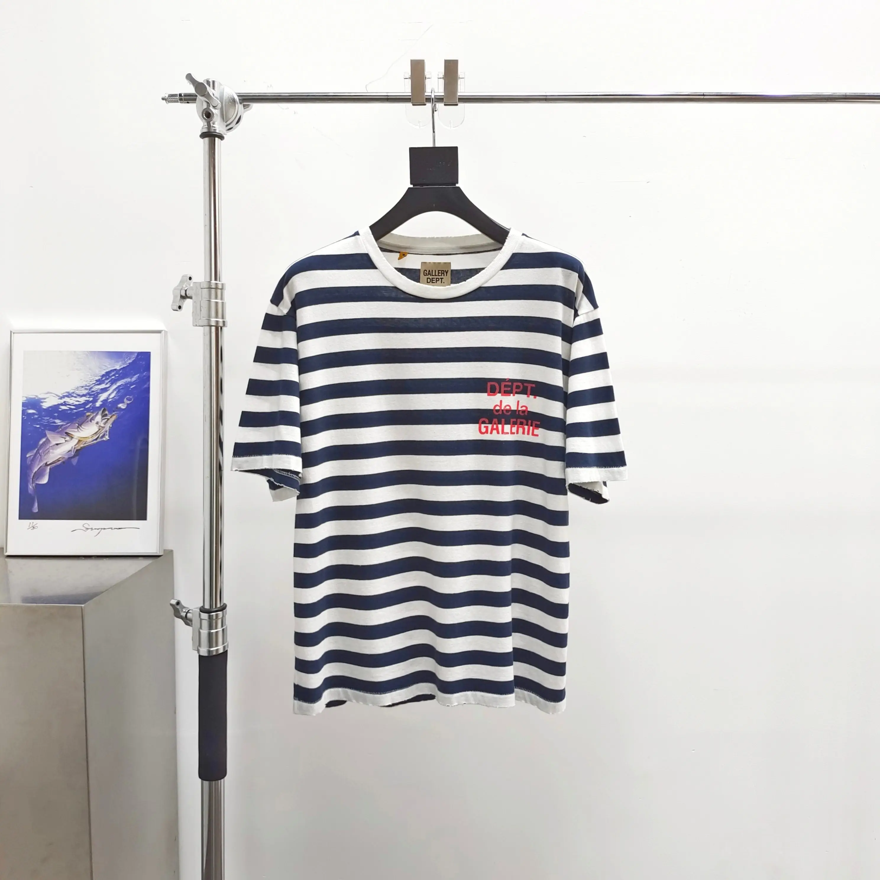 Gallery Dept Red French Blue White Striped Short Sleeve Tee