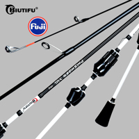 BIUTIFU Ultralight Spinning Casting XUL Fishing Rod 0.2-8g T800Carbon Fiber Fuji/LS Ring Soft Fast Solid Tip For Trout Lure Pole