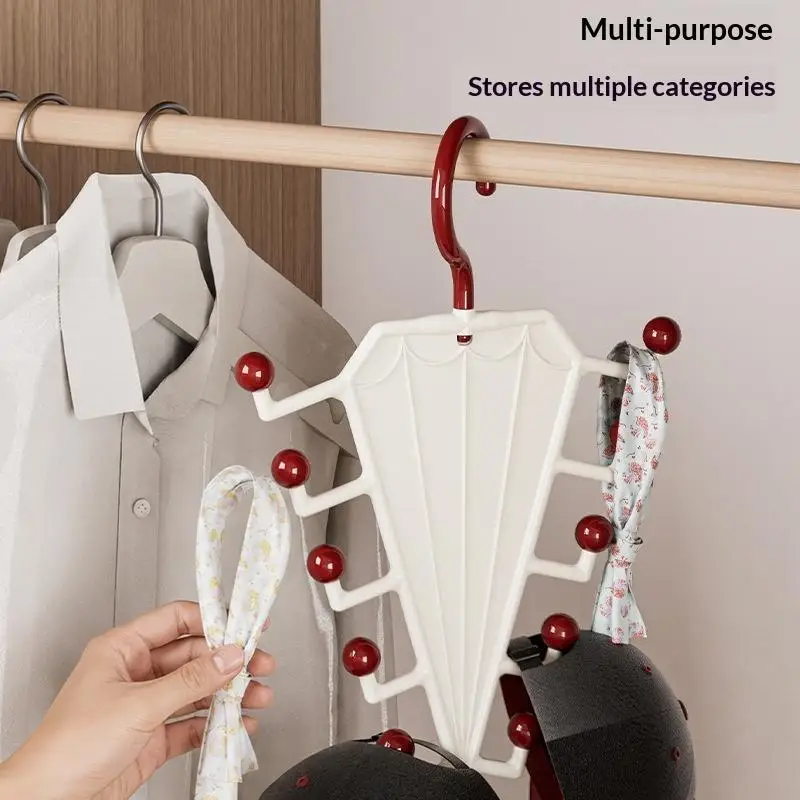 ~Multifunctional V Shaped Hanger Organizer With 10 Hooks Durable Material Ideal For Closet Hat Clothes Storage
