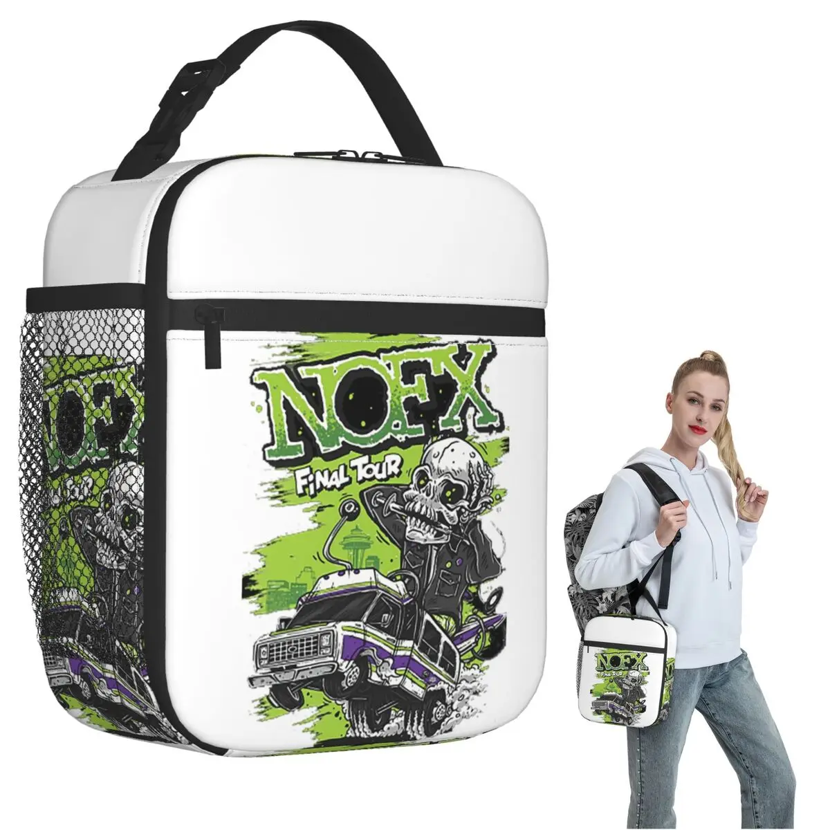 

Термосумка для обедов Nofx для женщин и детей, портативная сумка-ланчбокс для еды
