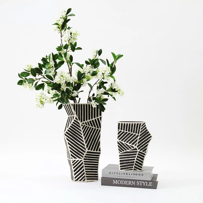 

High-end New Chinese-style Ceramic Vase Modern Home Decoration Dried Flower Vase Living Room Decoration Flower Arrangement