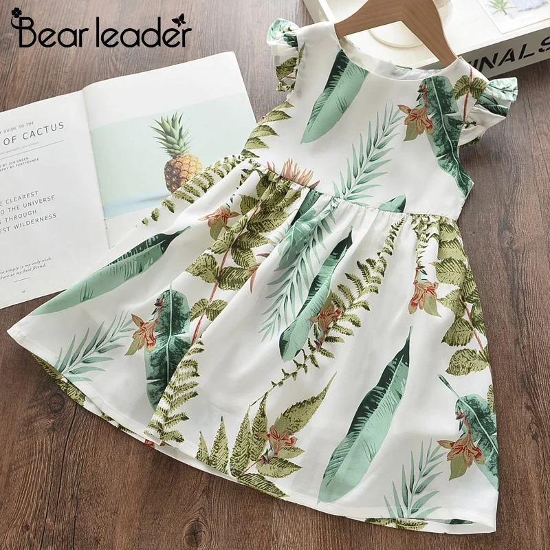 Bear Leader Floral Girls Dress Floral Kids Dresses Girls Princess Dress Children Clothes Girls Dress Casual Wear 3 7Y Vestido