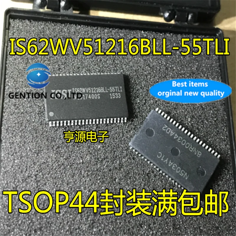10Pcs IS62WV51216BLL-55TLI IS62WV51216BLL TSOP44 Memory chip in stock  100% new and original