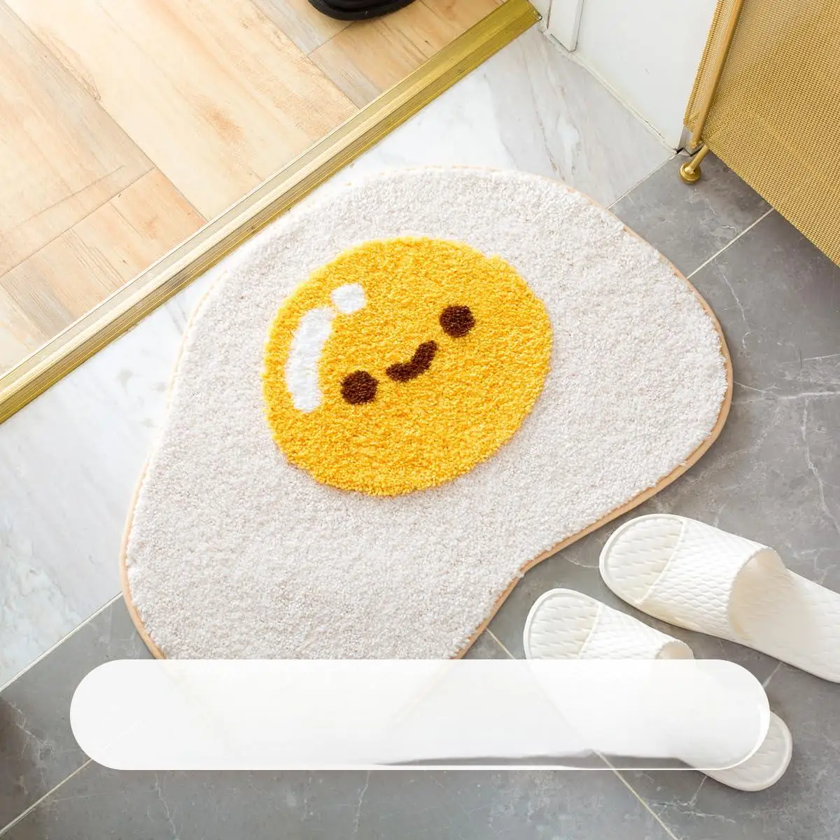 VIKAMA Snuggle Toast Carpet Hamster and Bread Plush Floor Mat Non-Slip Kawaii Floor Art for Bathroom and Dreamy Nursery