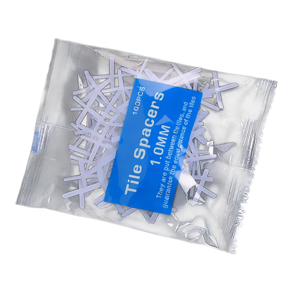 PE Tile Spacer Cross Clips 200 Pack for Floor and Wall Tiling Construction Leveling Tool to Maintain Accurate Tile Joint Widths