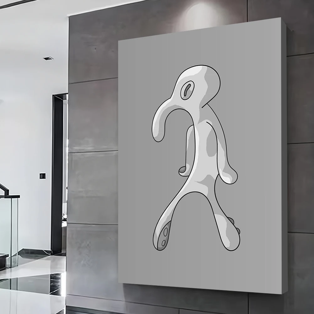 Squid Ward Funny Prints Poster Custom Canvas Painting Wall Art Photos for Living Room Decor Wand Deko Interior Decoration Gaming