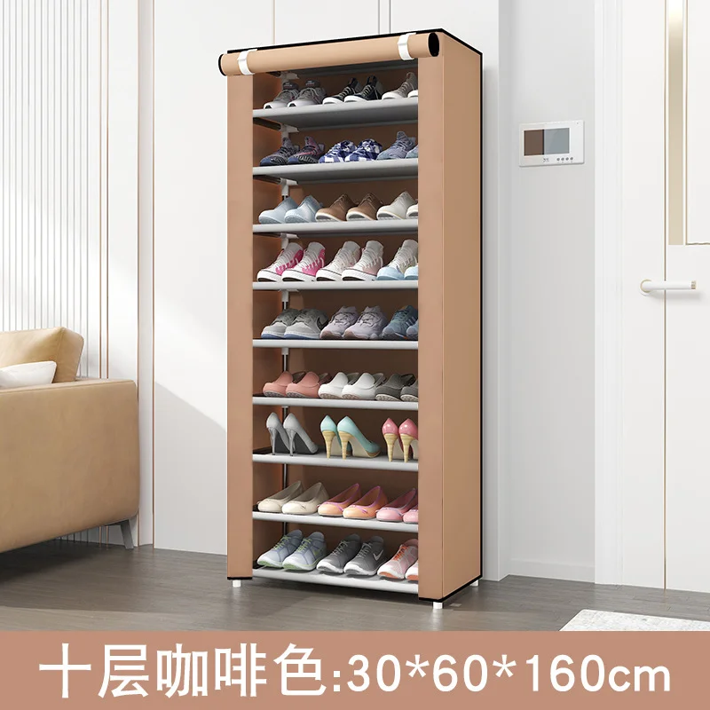 Household Dustproof Shoe Cabinet Single Row Simple Multi-layer Shoe Rack Without Zipper