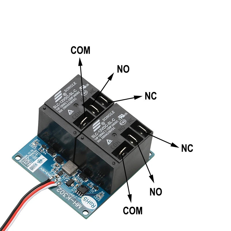 1PCS RC Airplane 5-10V Receiver Signal PWM Relay 2 Channel Remote Control Electronic Switch Smoke Light Rocket On/Off Controller