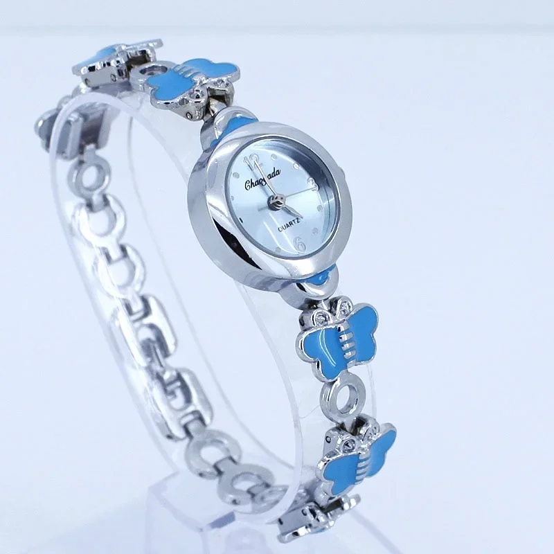 

Color Butterfly Bracelet Quartz Wristwatch for Girls Adjustable Strap Lovely Lady Watch