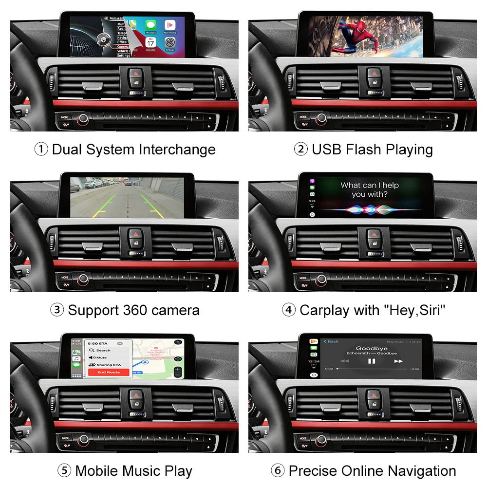 CarPlay inalámbrico para BMW NBT, sistema EVO 1 2 3 4 5 6 7 Series X1 X3 X4 X5 X6 MINI F56 F15 F16 F25 F26 F48 F01 F10 F22 F20 F30 F32