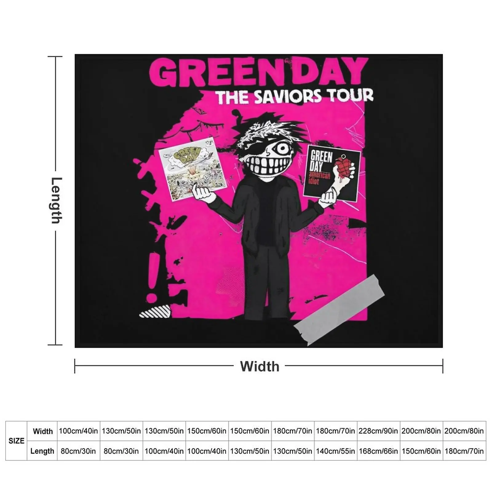 Green Day Tour Throw Blanket Sleeping Bag Travel Blankets