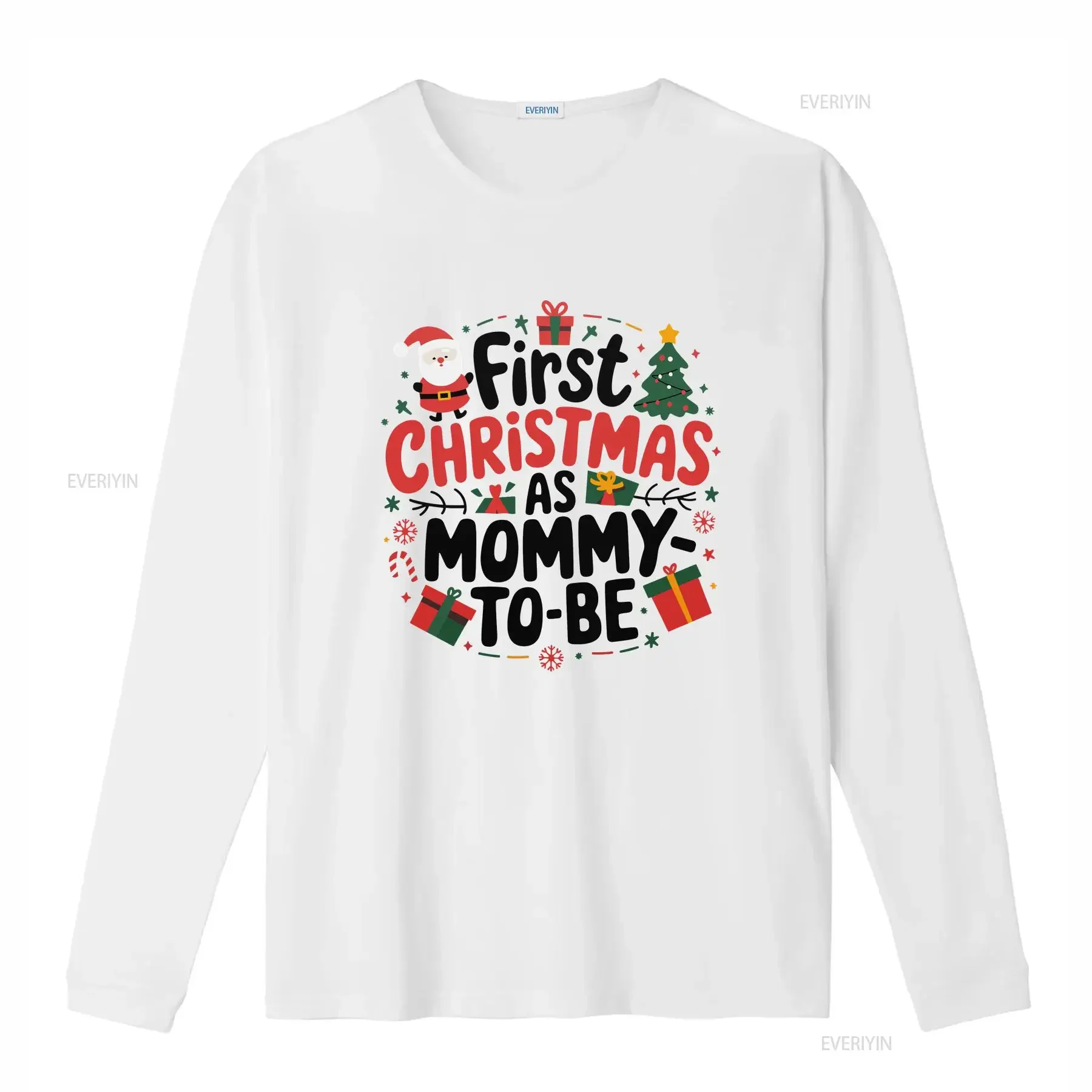 First Christmas as Mommy to Be T Shirt Holiday Maternity for Pregnant Mom Pregnancy Announcement vintage Washed Casual