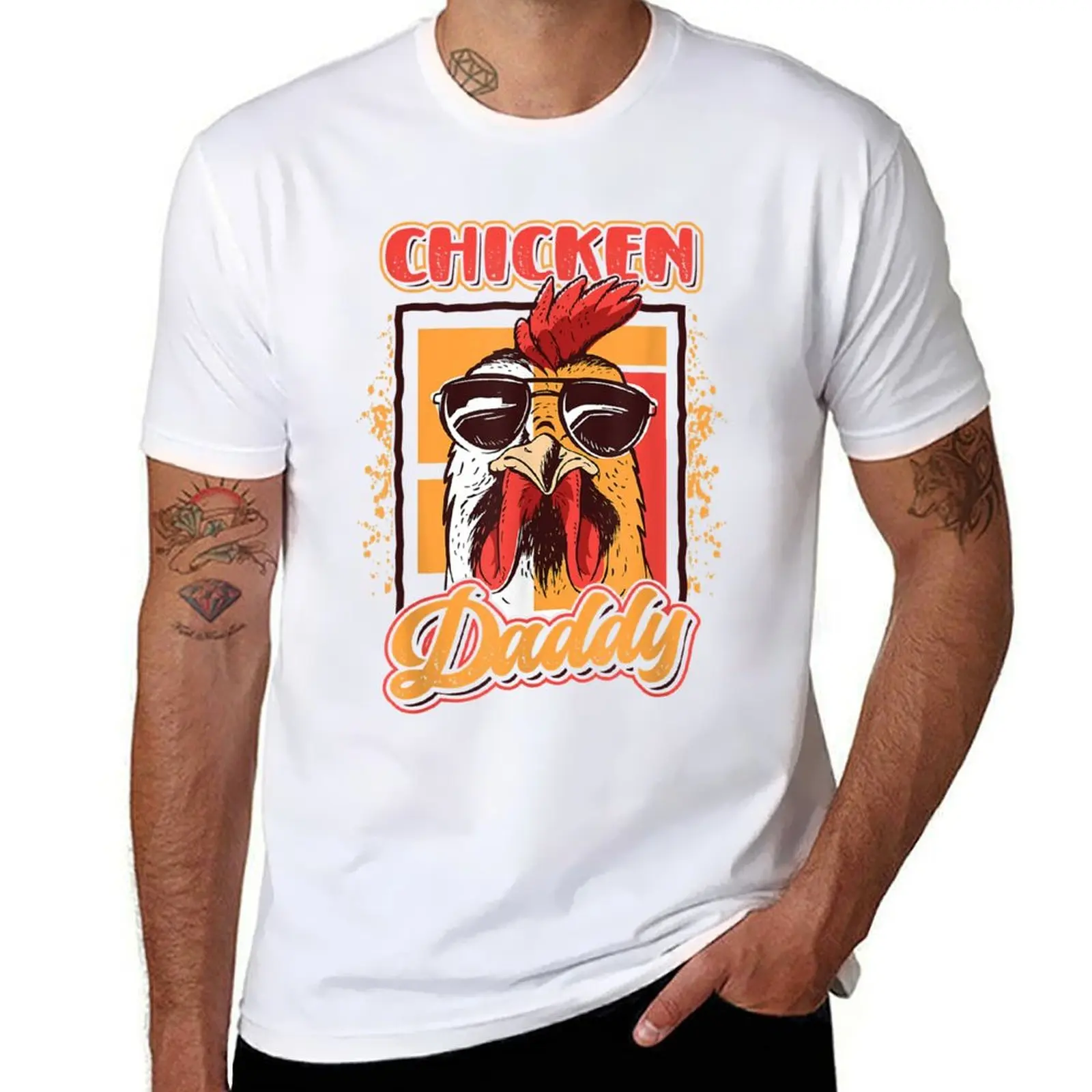 

Mens Chicken Daddy T-Shirt t shirts for man pack cotton man t shirt graphic T-Shirt