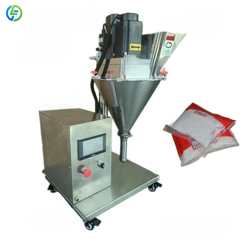 FuLai Weighting Packaging Flour Putty Bear Bile Maize Henna Powder Granule Bottle Powder Filling Machine with Hopper Customized