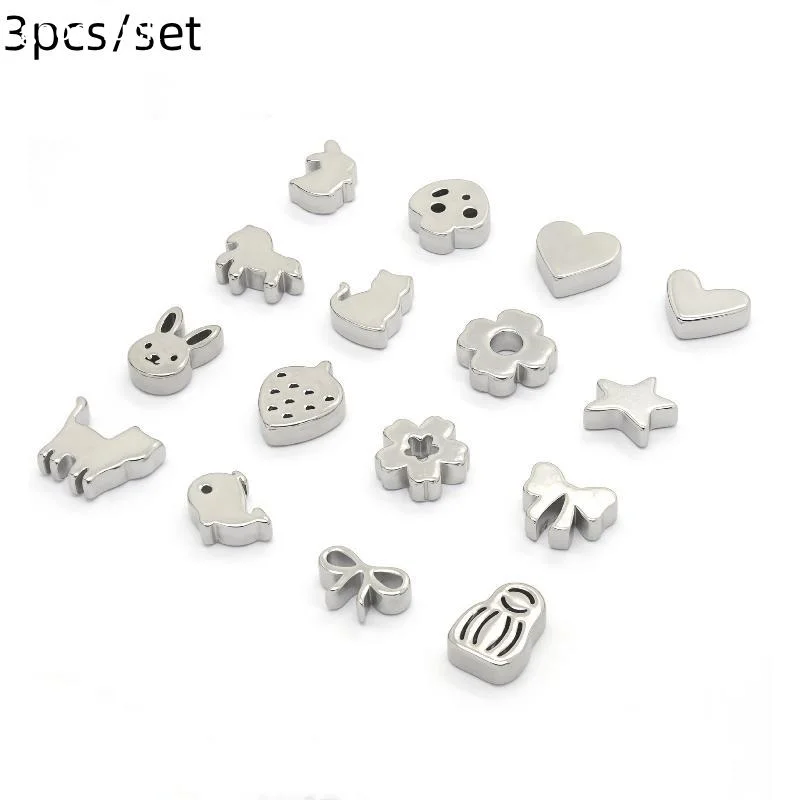 Answer3Pcs Stainless Steel Cute Shaped Spacer Beads Polished Long Shine For Matcha Sifting Beads - Japanese Tea Ceremony Tool