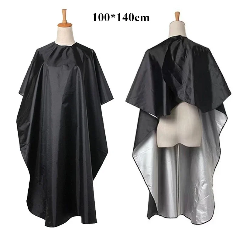 Professional Hairstylist Salon Hairdressing Wrap Black Cloak Use Waterproof Anti Fragmentation Hair Protection Cover Cape Apron