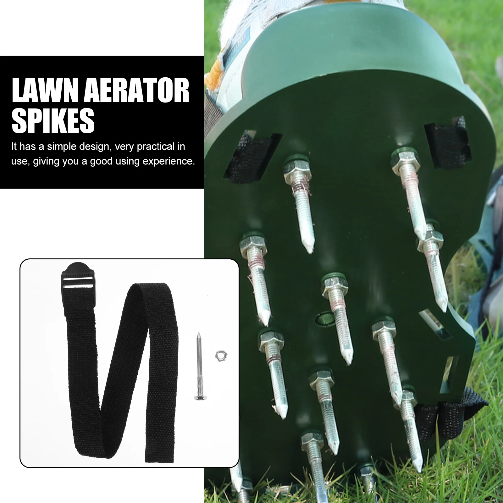 

Garden Aeration Tool Lawn Aerating Spike Sandals Strap Shoes Accessories 1040B D 58MM Adjustable Manual Growth Enhancement Plant