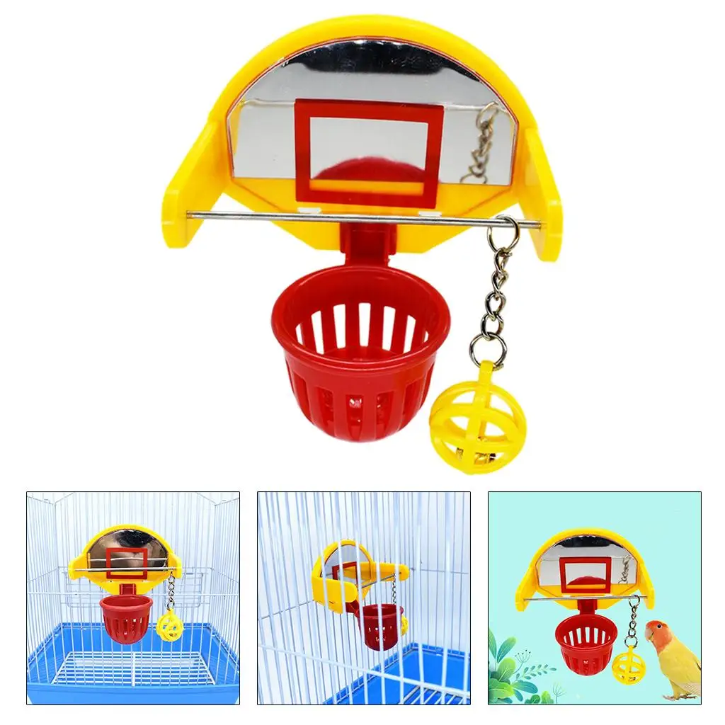 Pet Bird Trick Training Basketball Stacking Foraging Toy Cage Toy