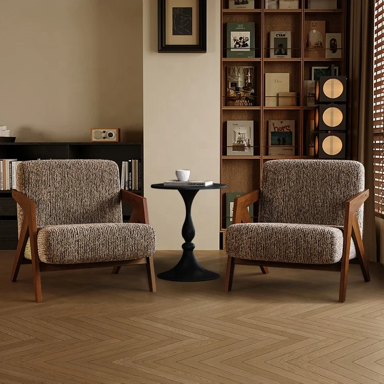 Sofá cadeira de balanço cadeira de couro madeira luxo nórdico moderno terno tecido esperando acento lounge móveis casa sala estar sofá cadeira