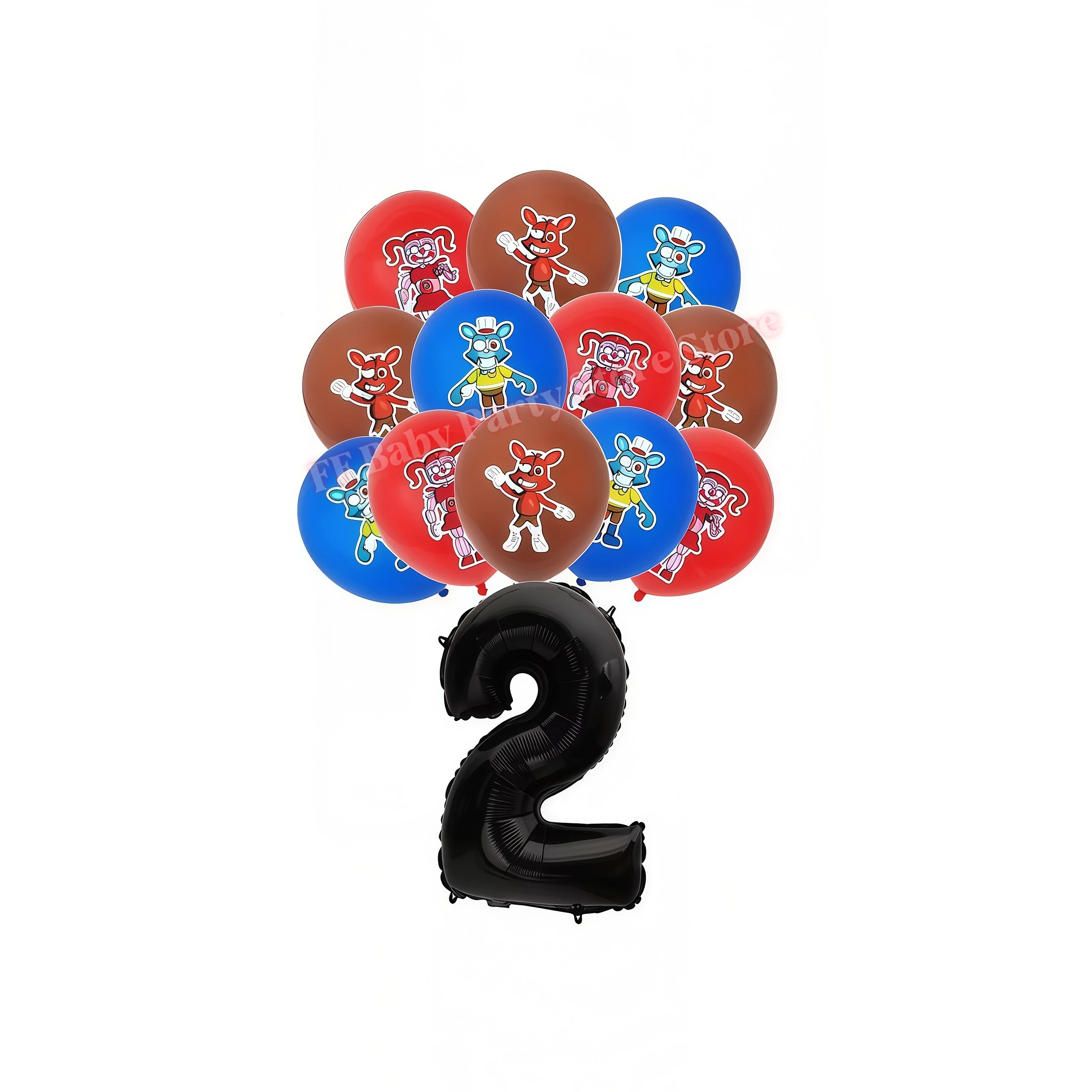 Five Nights Bear Geburtstagsparty-Dekorationen: Teller, Becher, Hintergrund, Freddy-Ballon für Kinderpartys, FNAFs Event-Zubehör und Geschenke – Detail 28
