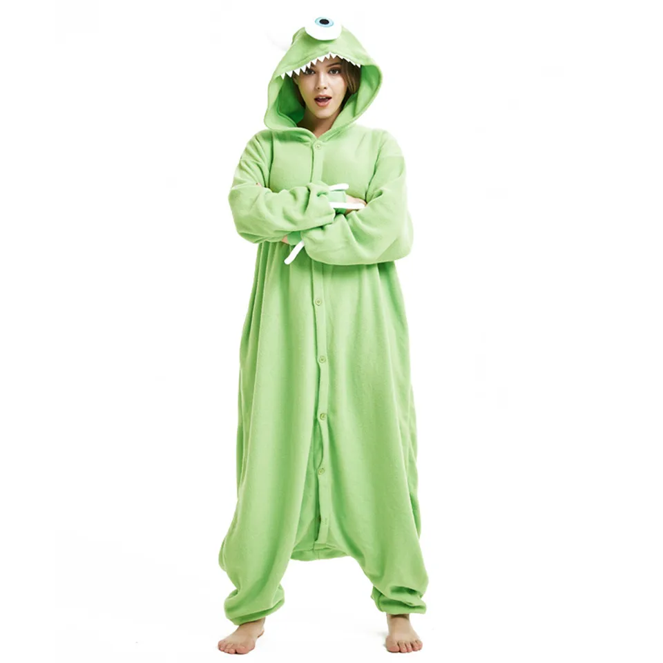 Monster James P. Sullivan and Mike Wazowski Kigurumi Adult's Cartoon Costume Sully Onesies Pajama