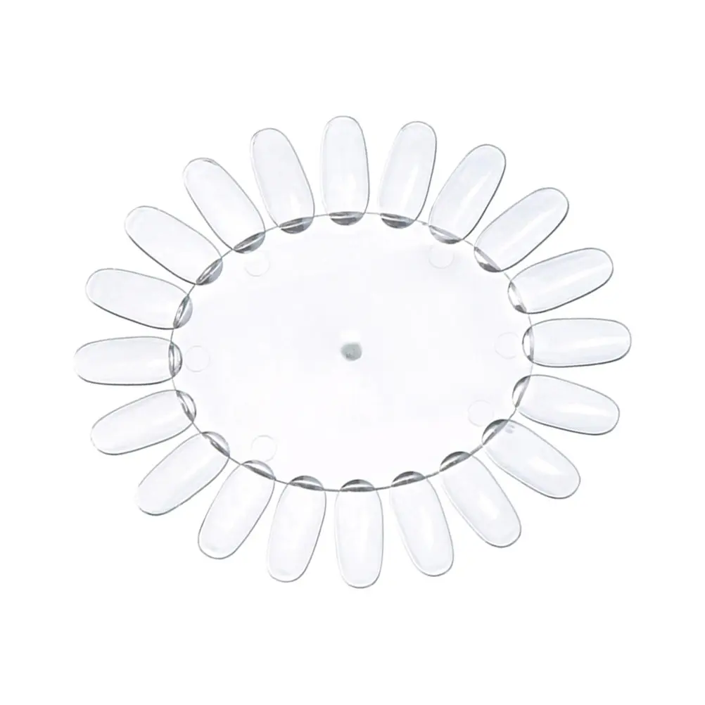 

Набор из 10 прозрачных акриловых демонстрационных колес для дизайна ногтей с узором подсолнуха, для демонстрации лаков, для домашнего и салонного использования, 20 типсов в комплекте